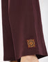 Linen wide leg pants with front piping